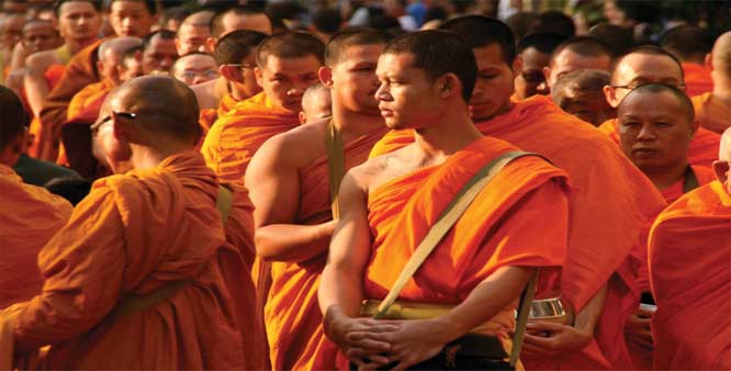 Thai Buddhists hold peace march in Bodhgaya
